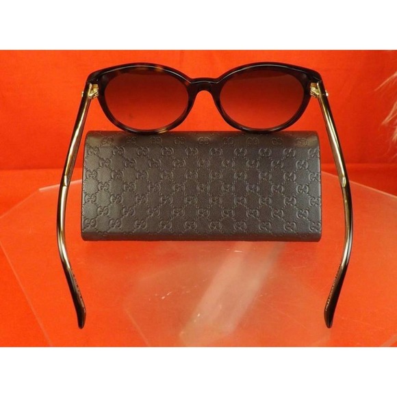NEW GUCCI DARK HAVANA BROWN GOLD GG 3820/S KCLJD CAT EYE 434092 SUNGLASSES ITALY main image 5